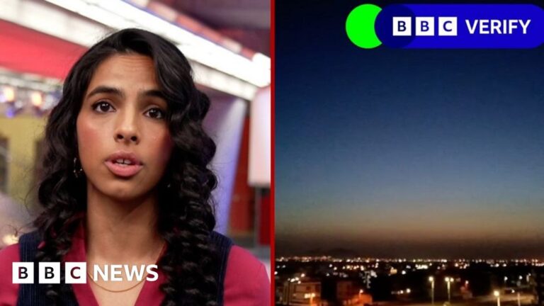 BBC Verify examina el vídeo del ataque de Israel a Irán