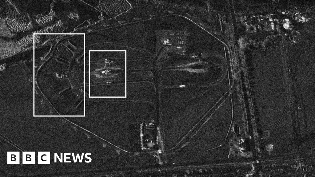 Se observan daños en la base aérea de Irán tras el ataque israelí